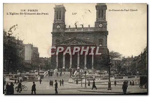 Cartes postales Paris L'Eglise St Vincent de Paul