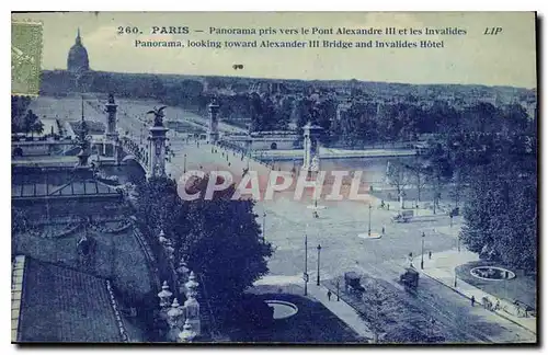 Ansichtskarte AK Paris Panorama pris vers le Pont Alexandre III et les invalides Panorama