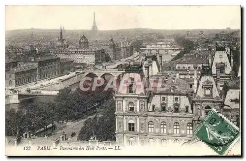 Ansichtskarte AK Paris Panorama des Huit Ponts Tour Eiffel