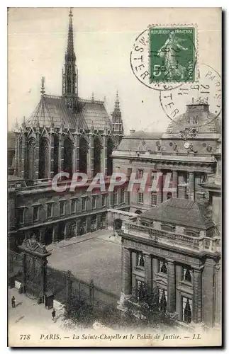 Ansichtskarte AK Paris La Sainte Chapelle et le Palais de Justine