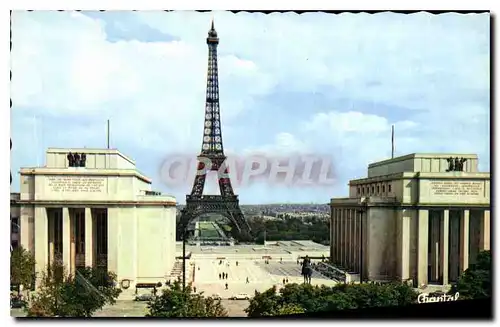 Cartes postales Paris La Tour Eiffel vue du Palais de Chaillot