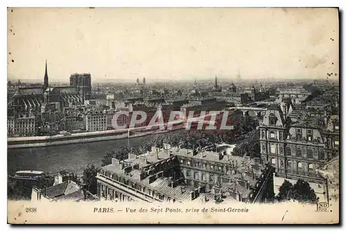 Cartes postales Paris Vue des Sept Ponts prise de Saint Gervais