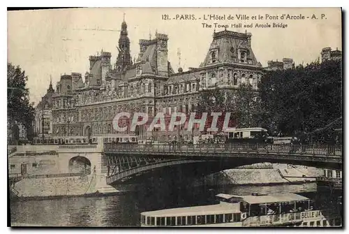 Ansichtskarte AK Paris L'Hotel de Ville et le Pont d'Arcole