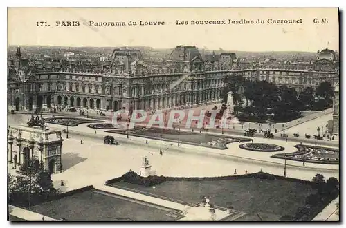 Ansichtskarte AK Paris Panorama du Louvre Les nouveaux Jardins du Carrousel