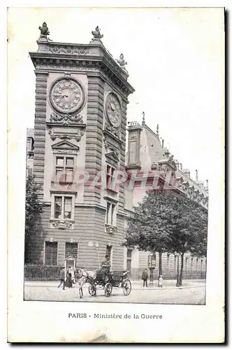 Cartes postales Paris Ministere de la Guerre