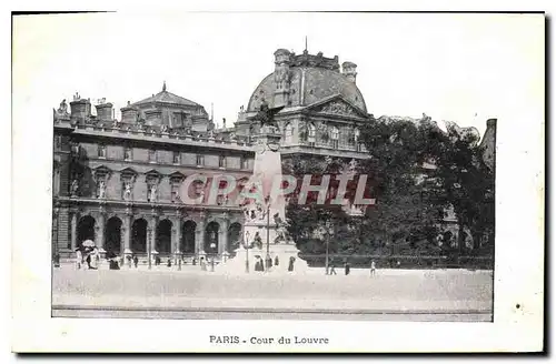 Ansichtskarte AK Paris Cour du Louvre