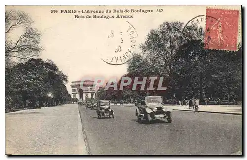 Ansichtskarte AK Paris L'Avenue du Bois de Boulogne Automobile