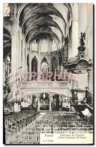 Ansichtskarte AK Paris Interieur de l'Eglise Saint Etienne du Mont