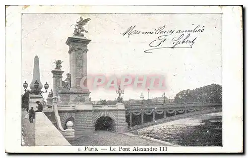 Cartes postales Paris Le Pont Alexandre III