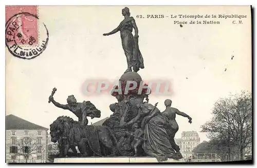 Cartes postales Paris Le Triomphe de la Republique Place de la Nation