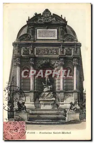 Cartes postales Paris Fontaine Saint Michel