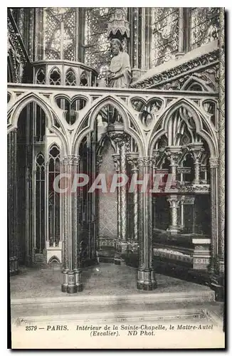 Ansichtskarte AK Paris Interieur de la Sainte Chapelle le Maitre Autel Escalier