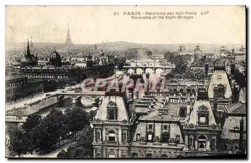 Ansichtskarte AK Paris Panorama des Huit Ponts Tour Eiffel