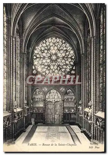 Cartes postales Paris Rosace de la Sainte Chapelle