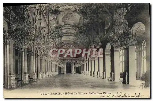 Cartes postales Paris Hotel de Ville Salle des Fetes