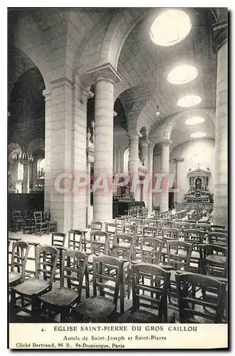 Cartes postales Eglise Saint Pierre du Gros Caillou Autels de Saint Joseph et Saint Pierre