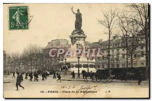 Cartes postales Paris Place de la Republique