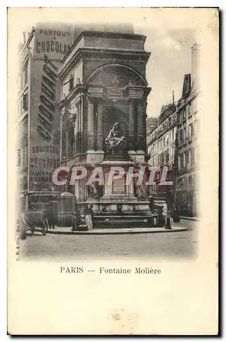 Cartes postales Paris Fontaine Moliere