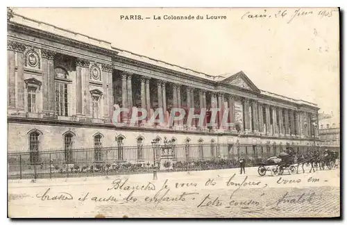 Cartes postales Paris La Colonnade du Louvre