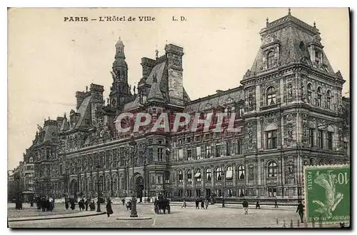 Cartes postales Paris L'Hotel de Ville