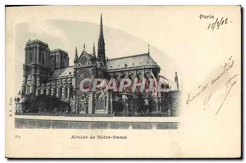 Cartes postales Paris Abside de Notre Dame