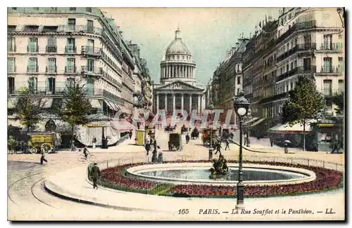 Ansichtskarte AK Paris La Rue Souflot et le Pantheon