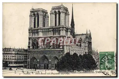 Cartes postales Paris Notre Dame vue d'ensemble