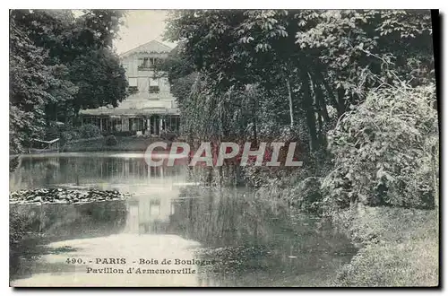 Cartes postales Paris Bois de Boulogue Pavillon d'Armenonville