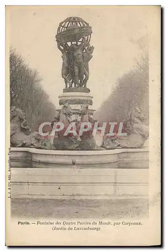 Cartes postales Paris Fontaine des Quatre Parties du Monde par Carpeaux Jardin du Luxembourg