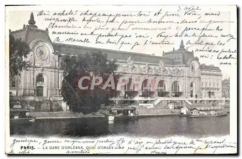 Cartes postales Paris La Gare d'Orleans quai d'Orsay