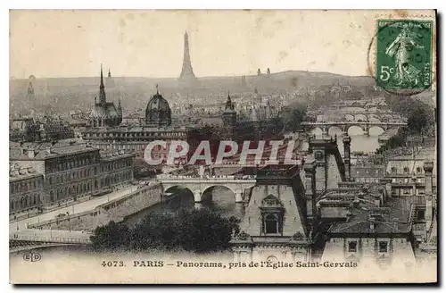 Ansichtskarte AK Paris Panorama pris de l'Eglise Saint Gervais