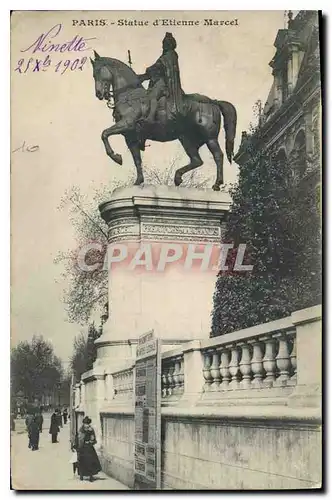 Cartes postales Paris Statue d'Etienne Marcel