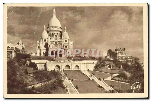 Ansichtskarte AK Paris et ses Merveilles Basilique du Sacre Coeur et Colline de Montmartre