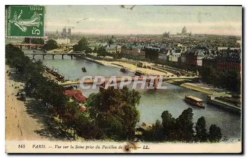 Ansichtskarte AK Paris Vue sur la Seine prise du Pavillon de Flore