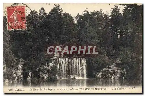 Cartes postales Paris Le Bois de Boulogne La Cascade