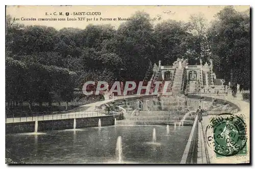 Ansichtskarte AK Saint Cloud Les Cascades Construites sous Louis XIV par le Pautre et Mansarie