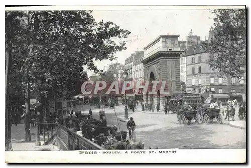 Cartes postales Paris Boulevard & Porte St Martin