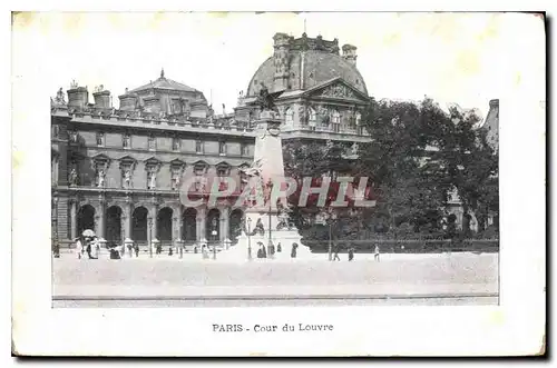 Ansichtskarte AK Paris Cour du Louvre