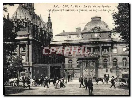 Ansichtskarte AK Paris Le Palais de Justice La grille d'honneur a gauche la Sainte Chapelle