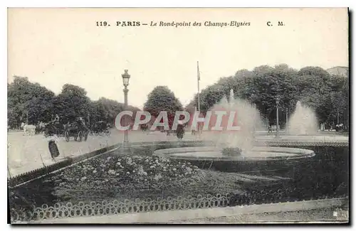 Cartes postales Paris Le Rond point des Champs Elysees