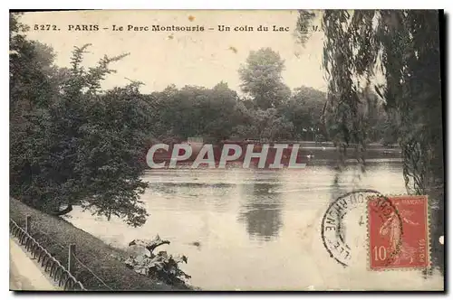 Ansichtskarte AK Paris Le Parc Montsouris Un Coin du Lac