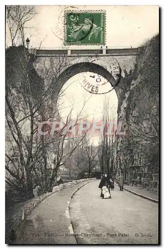 Cartes postales Paris Buttes Chaumont Pont Fatal