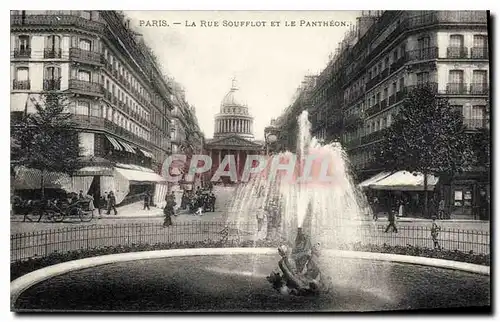 Cartes postales Paris La rue Soufflot et le Pantheon