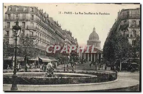 Cartes postales Paris La rue Soufflot et le Pantheon