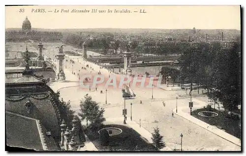 Cartes postales Paris Le Pont Alexandre III vers les Invalides