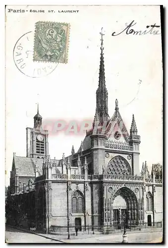 Cartes postales Paris Eglise St Laurent