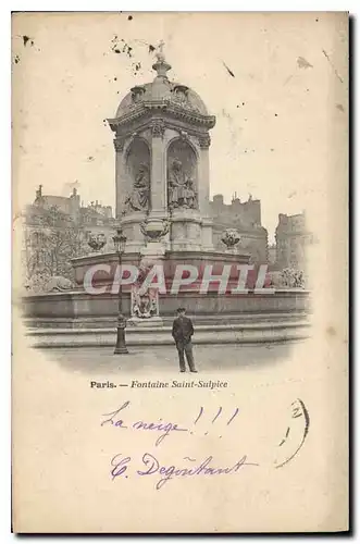 Cartes postales Paris Fontaine Saint Sulpice