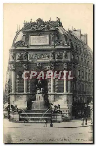 Cartes postales Paris La Fontaine Saint Michel