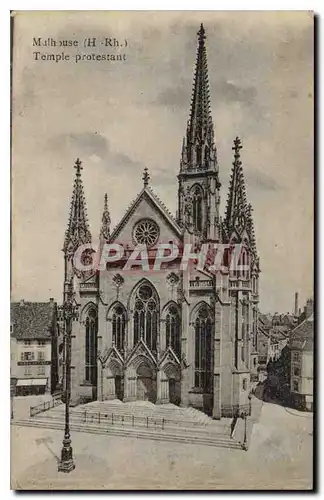 Ansichtskarte AK Mulhouse H Rh Temple Protestant