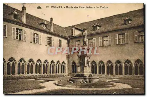 Ansichtskarte AK Colmar Musee des Unterlinden Le Cloitre